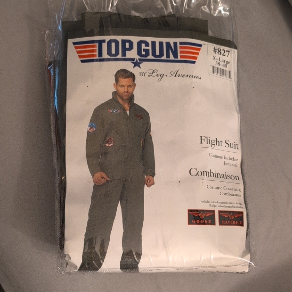 Leg Avenue Top Gun Flight Suit Costume - Gray